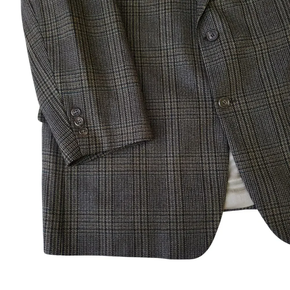 Brooks Brothers Prince of Wales Glen Plaid Wool Cashmere Blazer Sport Jacket 44R